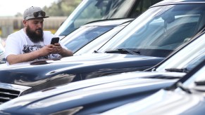 A customer at the Fresh Auto car dealership