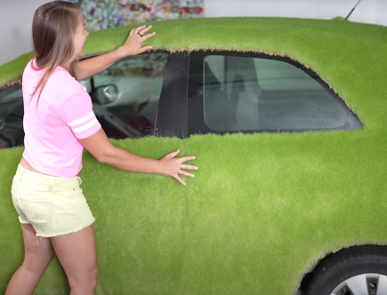 This Social Media Influencer Turned Her Car Into a Driveable Chia Pet