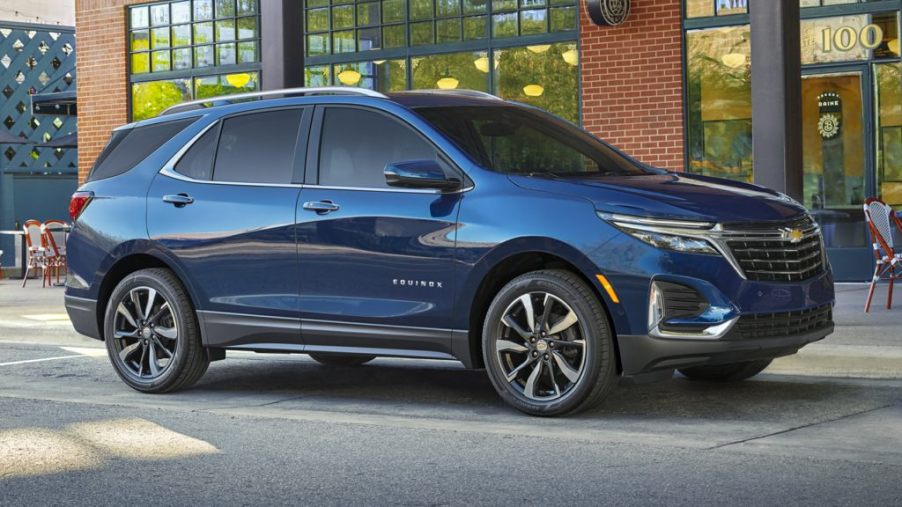 The 2022 Chevy Equinox parked in the city