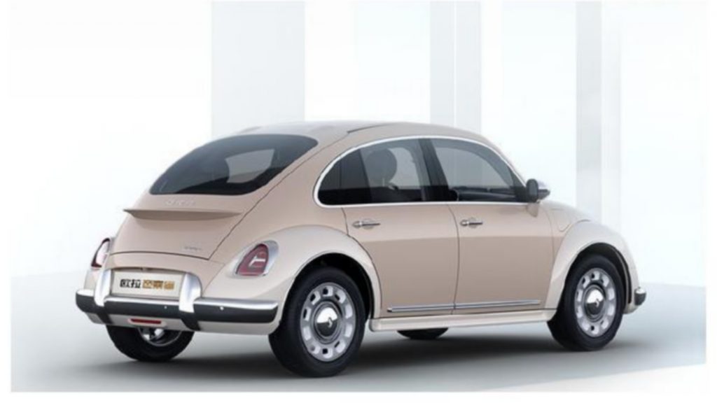 Chinese VW Beetle rip-off rear 3/4 view