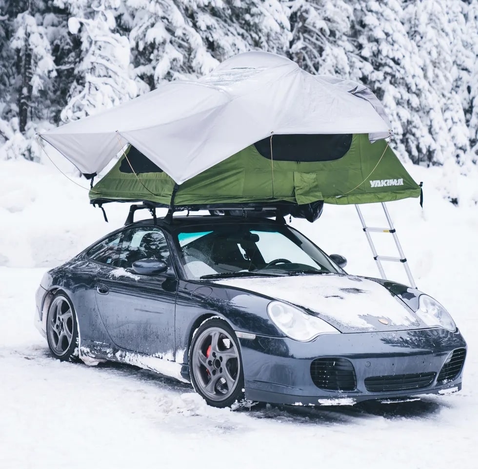 A Porsche 911 is about as good as sports car camping gets