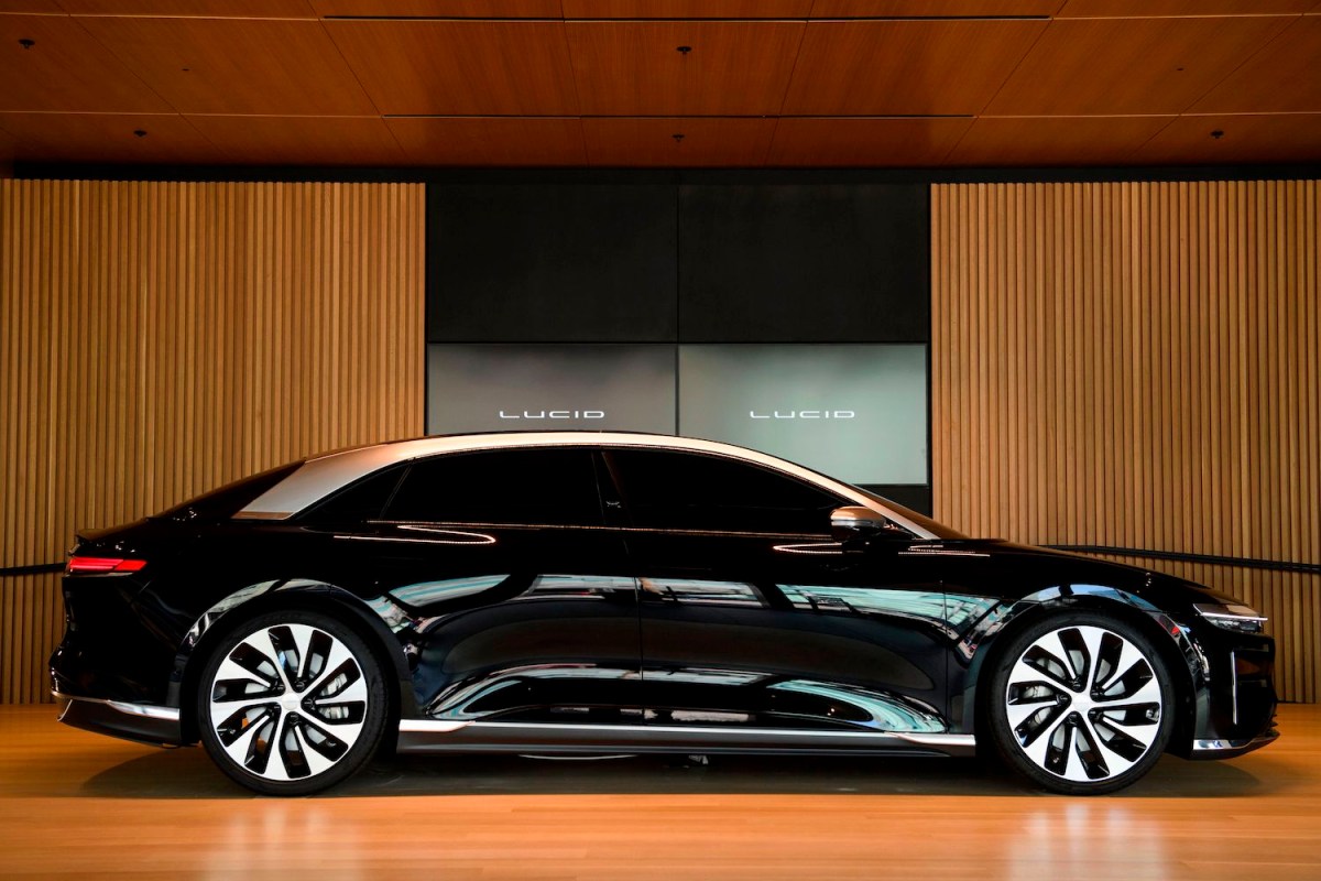 Lucid air on display at the lucid motors inc. studio and services center
