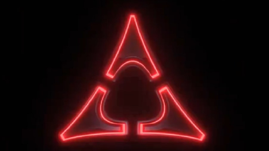 Dodge's Fratzog symbol which it looks like they'll use on Dodge's new electric muscle car.