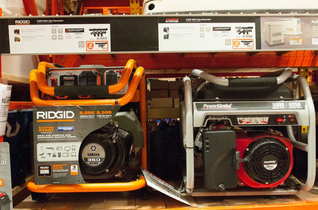 Portable generators on store shelves in South Florida in 2015