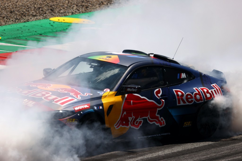 The Red Bull Drift Brothers perform after final practice ahead of the F1 Grand Prix of Austria