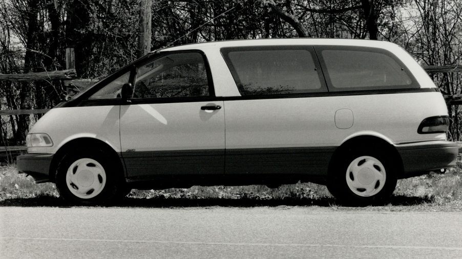 Toyota Previa outside by the road