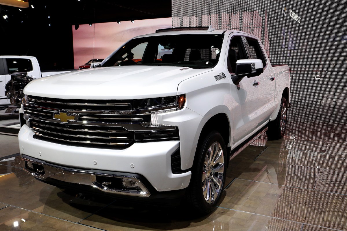 chevy silverado on display in chicago