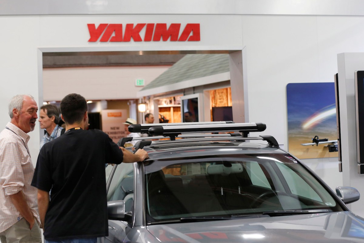 yakima roof rack on display at a show
