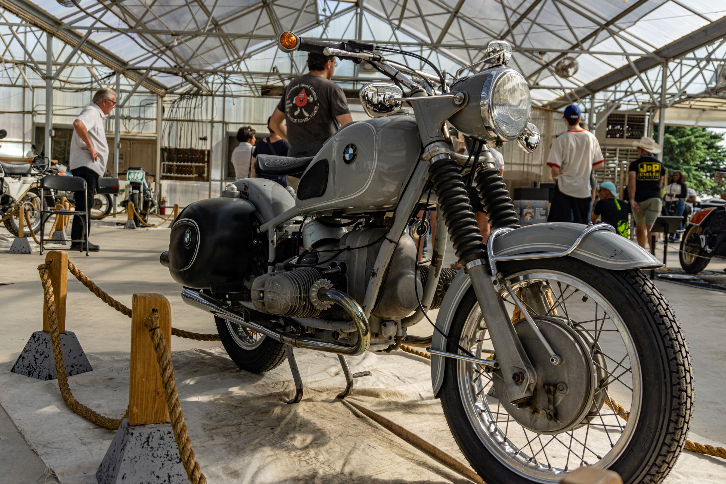 A gray 1969 BMW R69S at IMS Outdoors Chicago 2021