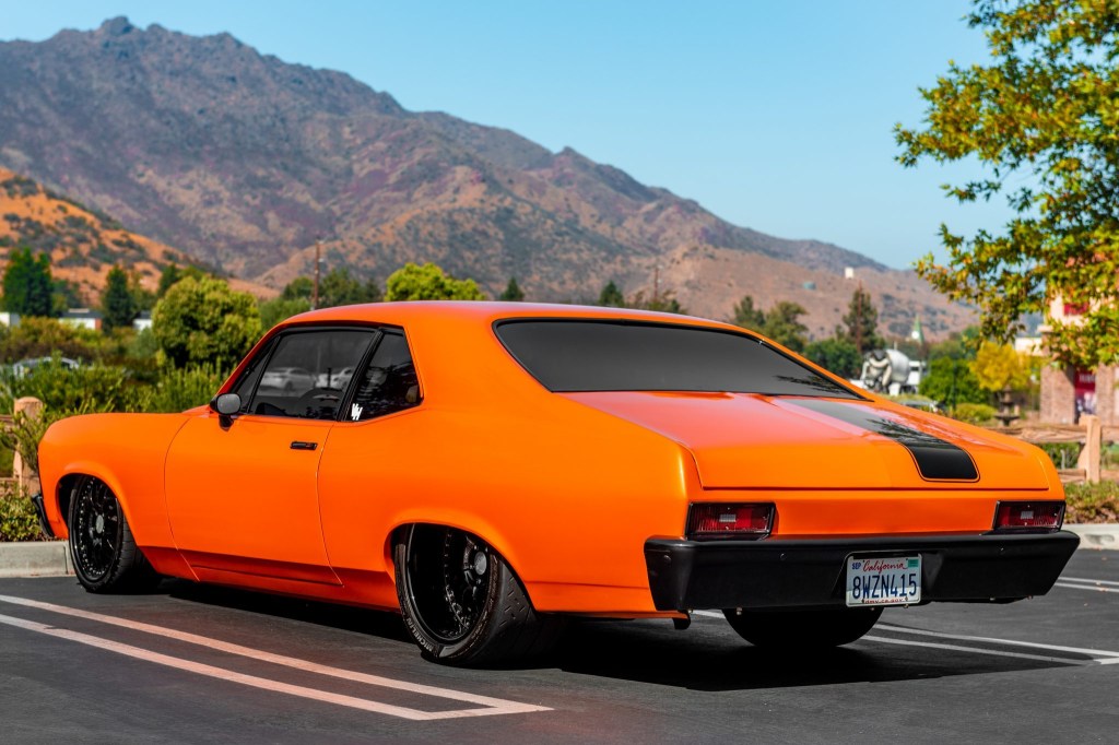 rear 3/4 ofEddie Van Halen's 1970 Chevy Nova