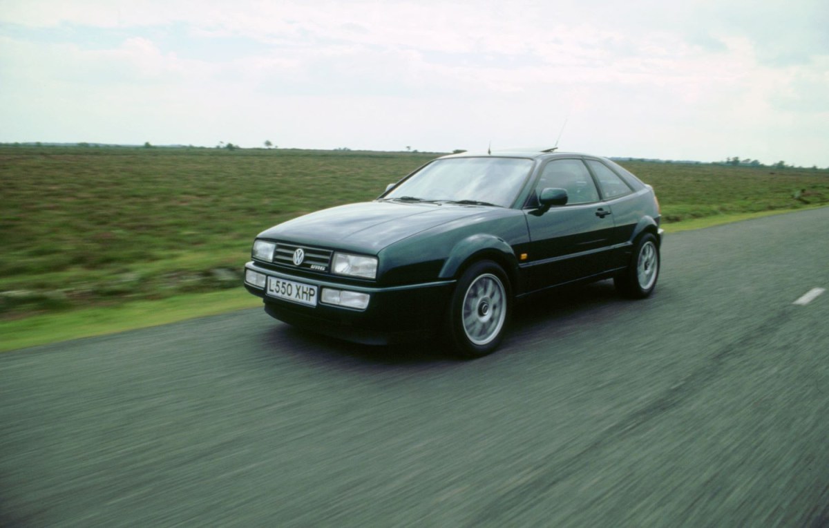 1993 Volkswagen Corrado VR6 driving down the road