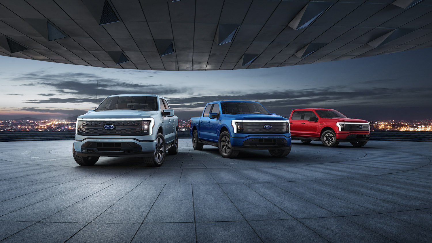 These are the F-150 Lightning electric truck prototypes. See how they stack up to the Tesla Cybertruck and the GMC Hummer EV