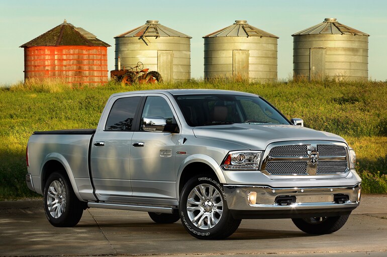 A 2015 Ram 1500 Laramie on a farm