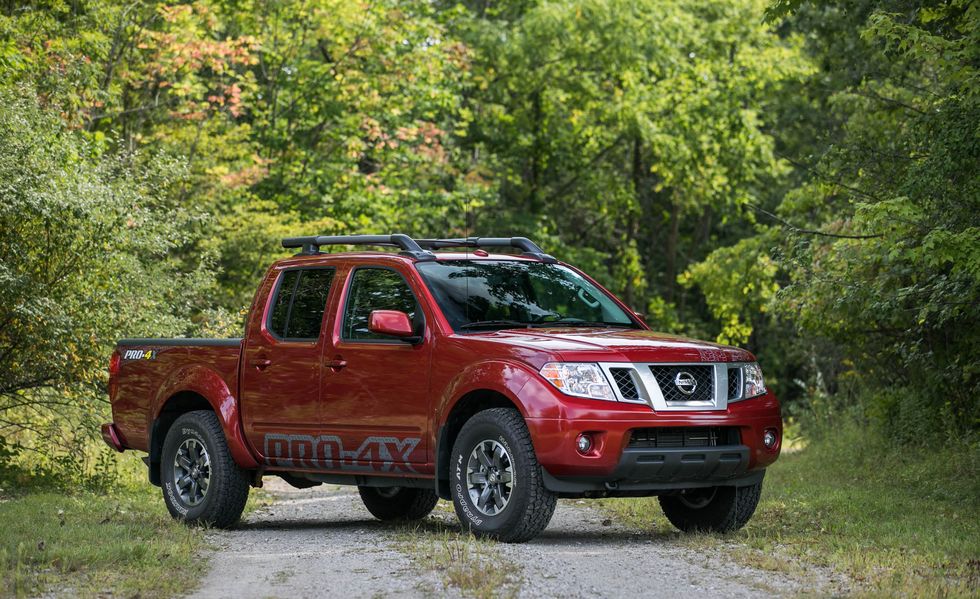 The 2017 Nissan Frontier Pro-4X in the woods