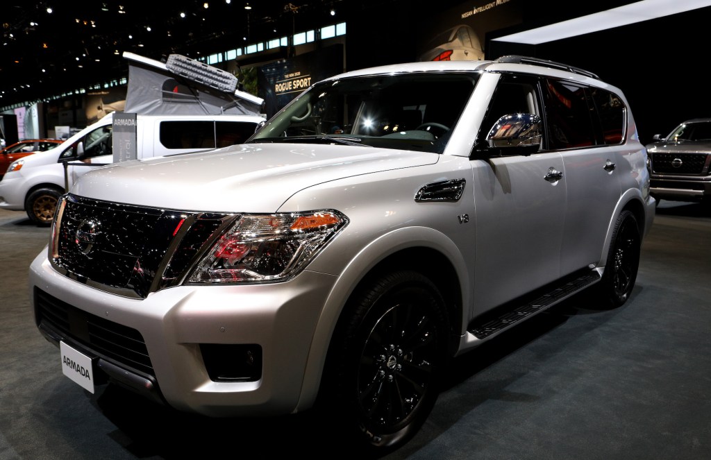 A 2019 Nissan Armada on display at the 2019 Chicago Auto Show