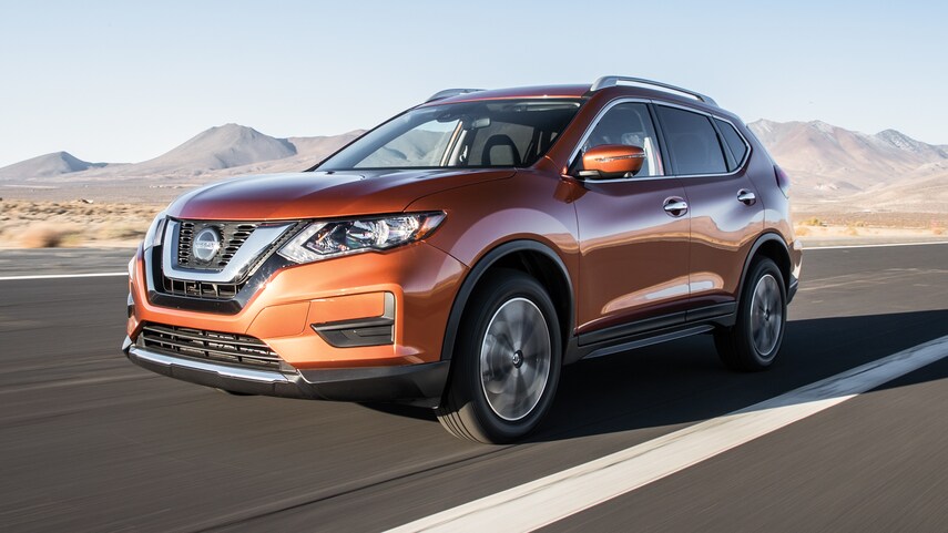 The 2019 Nissan Rogue on the road