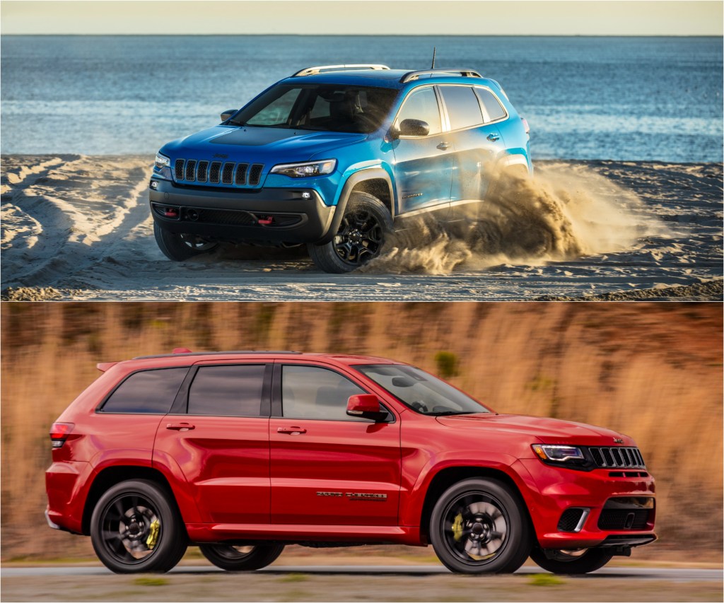 2021 Jeep Cherokee (Top) and 2021 Jeep Grand Cherokee (Bottom)