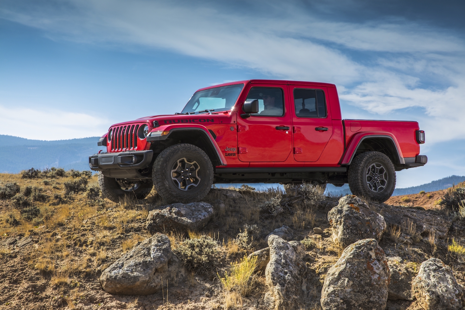 A red 2021 Jeep Gladiator, the Gladiator is one of the highest-quality trucks according to JD Power