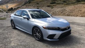 2022 Honda Civic Touring front shot on a mountain