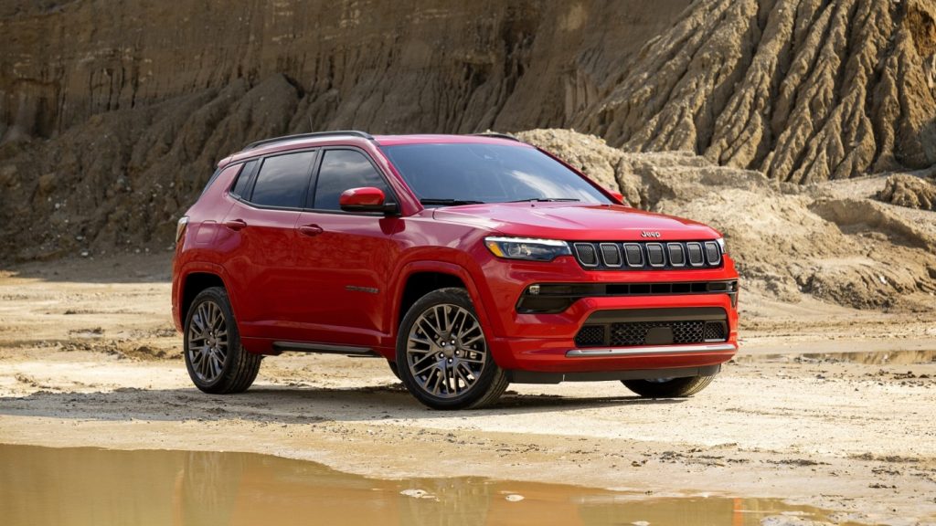 The 2022 Jeep Compass RED Edition in the dirt