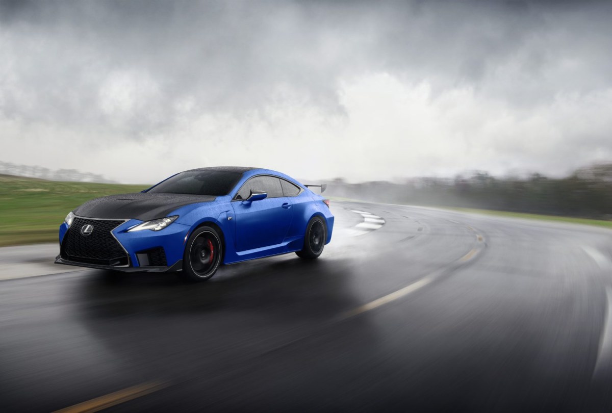Lexus RC F driving on track