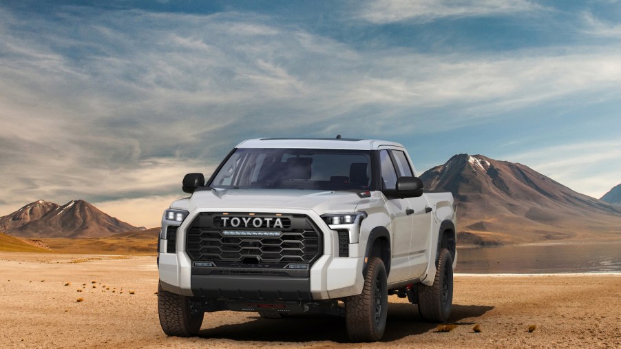 2022 Toyota Tundra TRD Pro. Instead of an electric Toyota Tundra, the automaker engineered this TRD Pro with a next generation internal combustion powertrain: the i-FORCE MAX, a better bet for global markets than an EV | Toyota