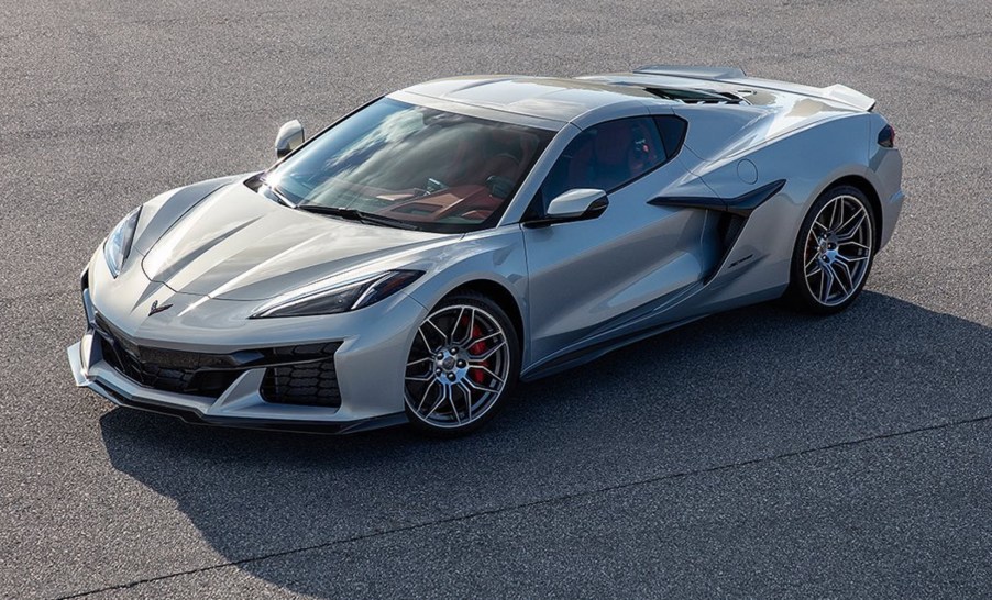 A silver 2023 Chevrolet Corvette Z06