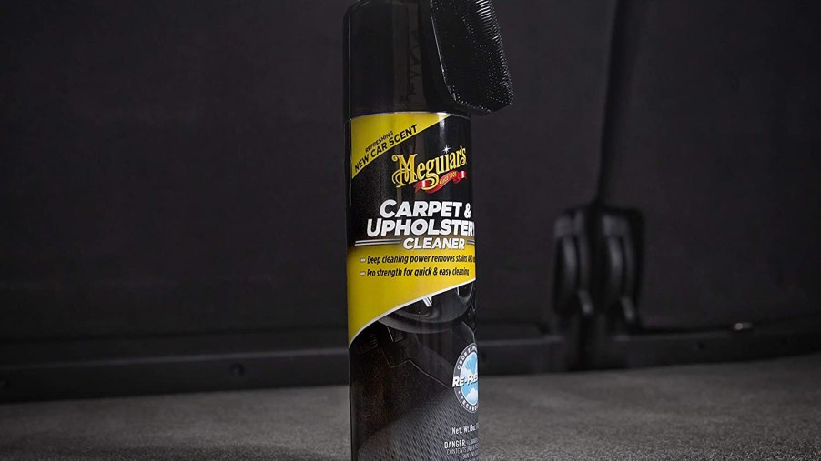 A bottle of Meguiar's Carpet and Upholstery Cleaner