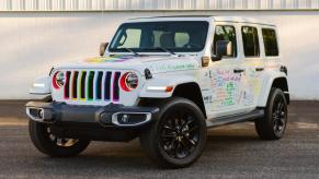 The rainbow 2021 Jeep Wrangler 4xe celebrates pride