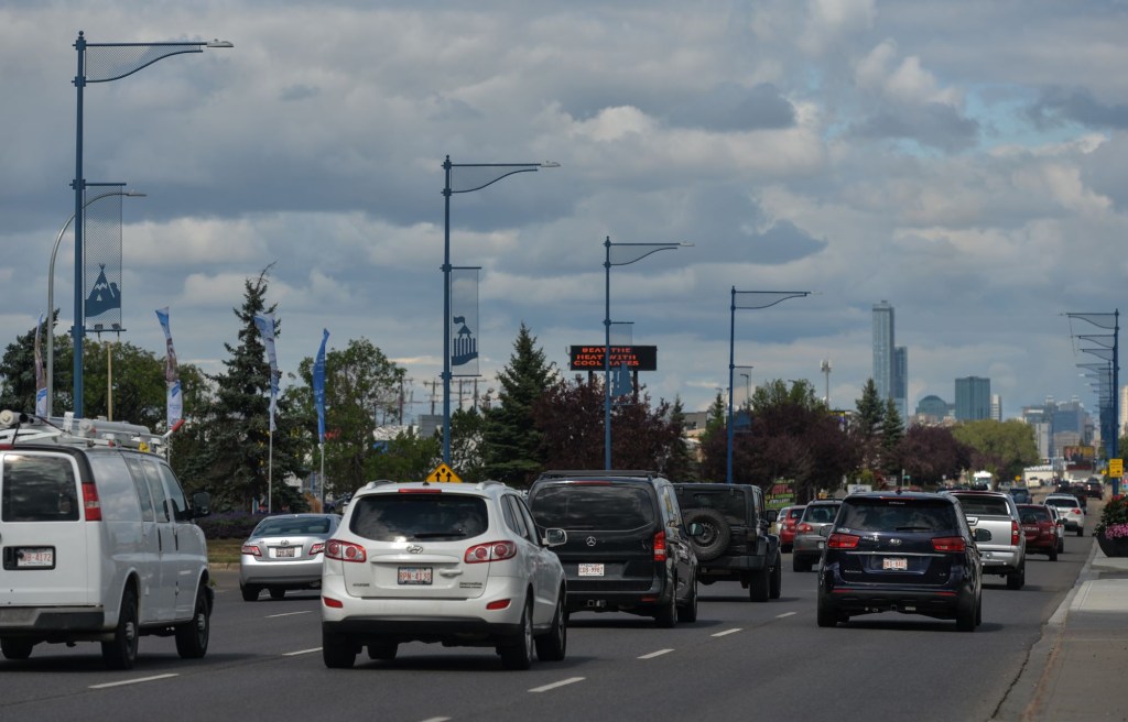 A busy highway with numerous vehicles where car safety is important.