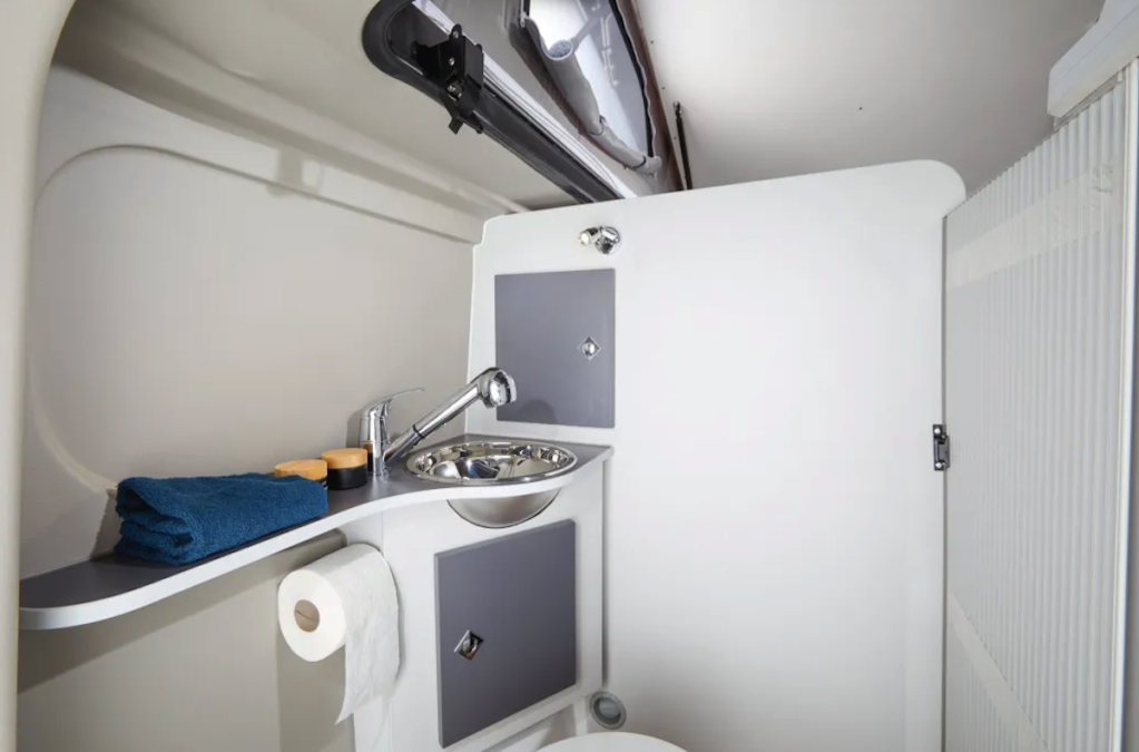 The new Ahorn is a tiny camper that still manages to fit a bathroom.