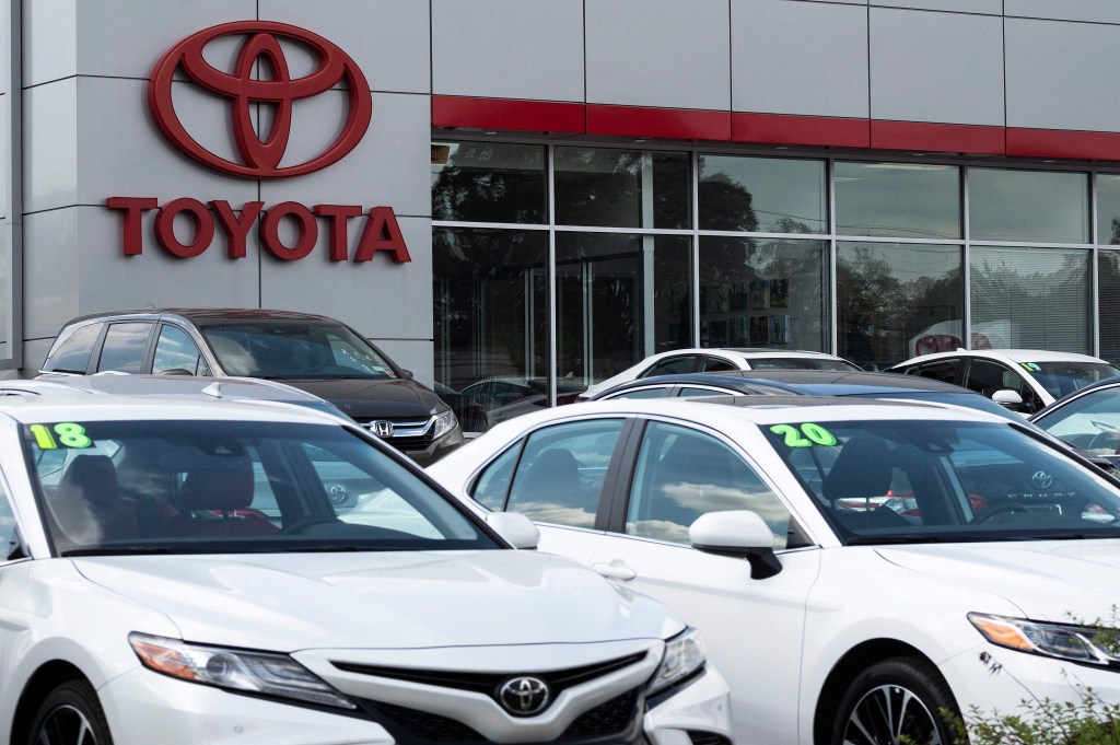Brand New Toyotas Parked at Dealership, Even Though Buying a New Car is Expensive