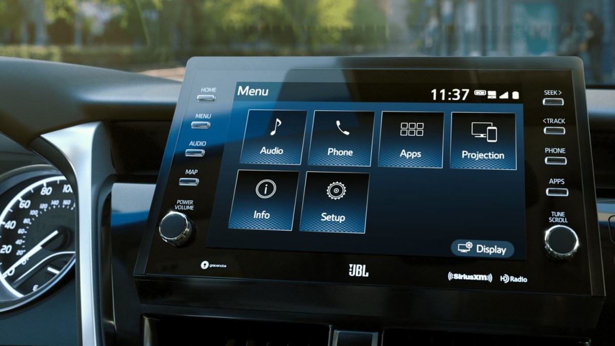 Toyota Touchscreen showing Entune