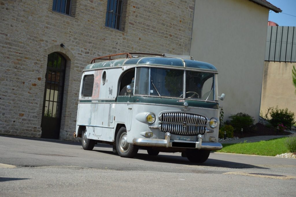 Citroen H Van customer vintage camper from the front with its huge chrome grill