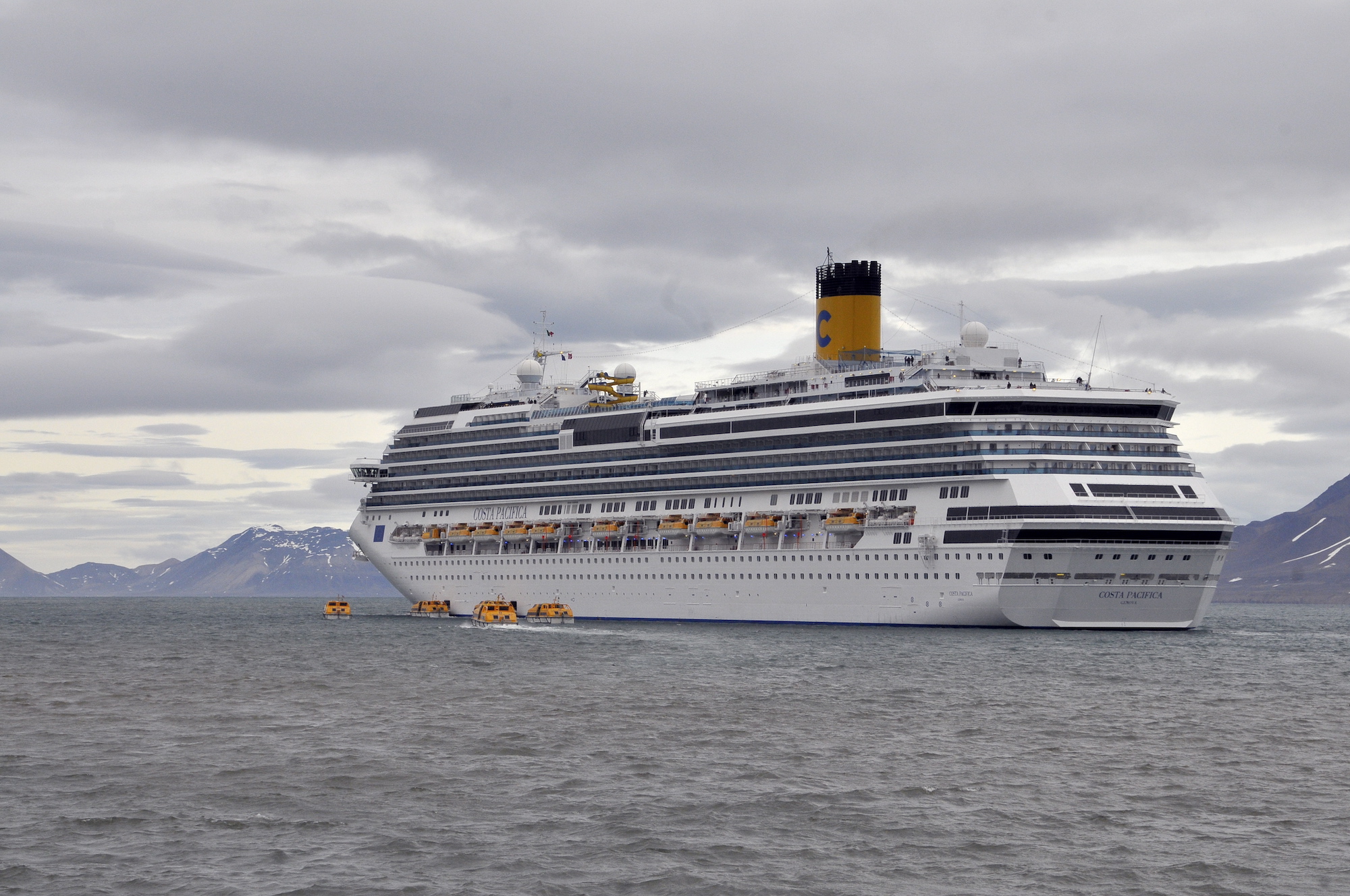 The Costa Pacifica cruise ship in Norway's North Atlantic