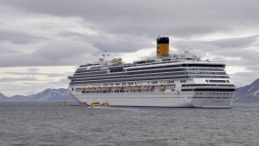 The Costa Pacifica cruise ship in Norway's North Atlantic