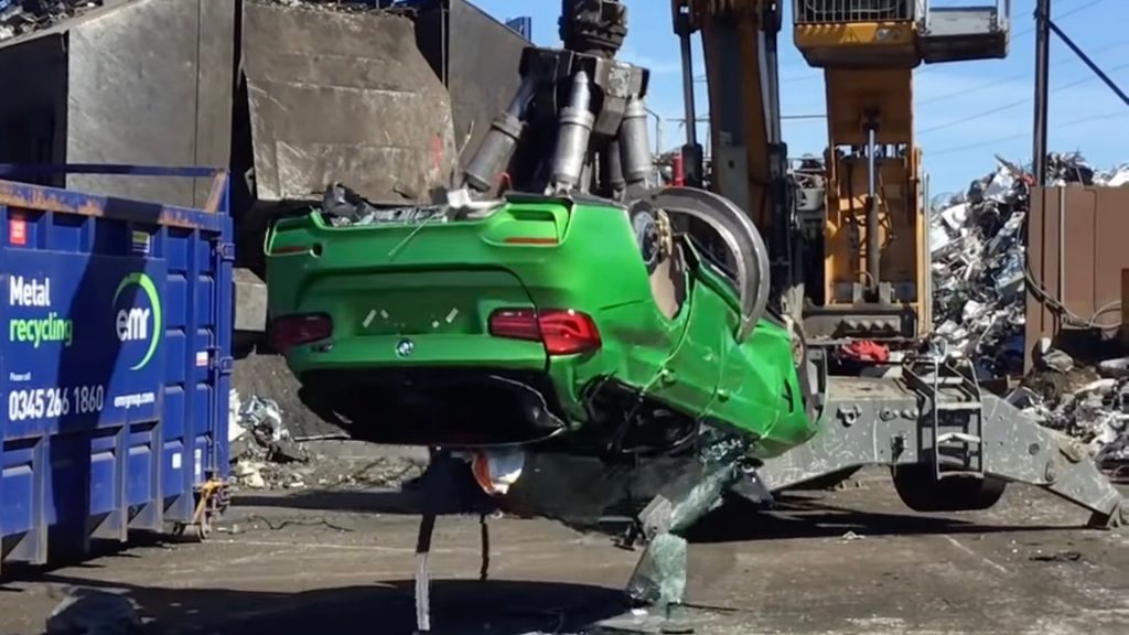 Crushed BMW M3 wagon
