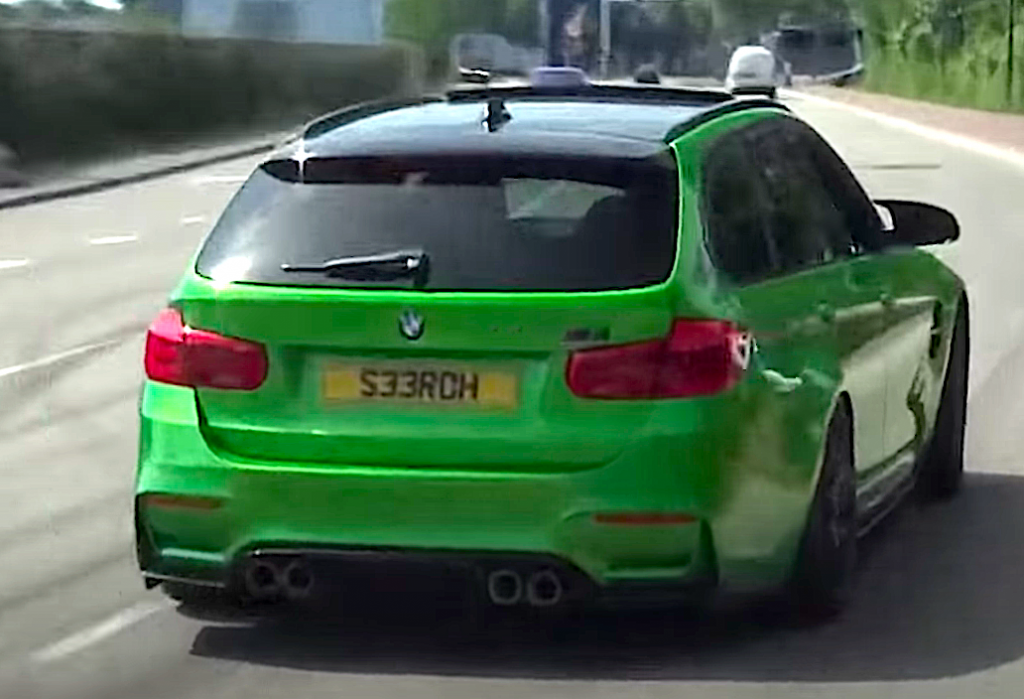 Crushed BMW M3 wagon before being crushed
