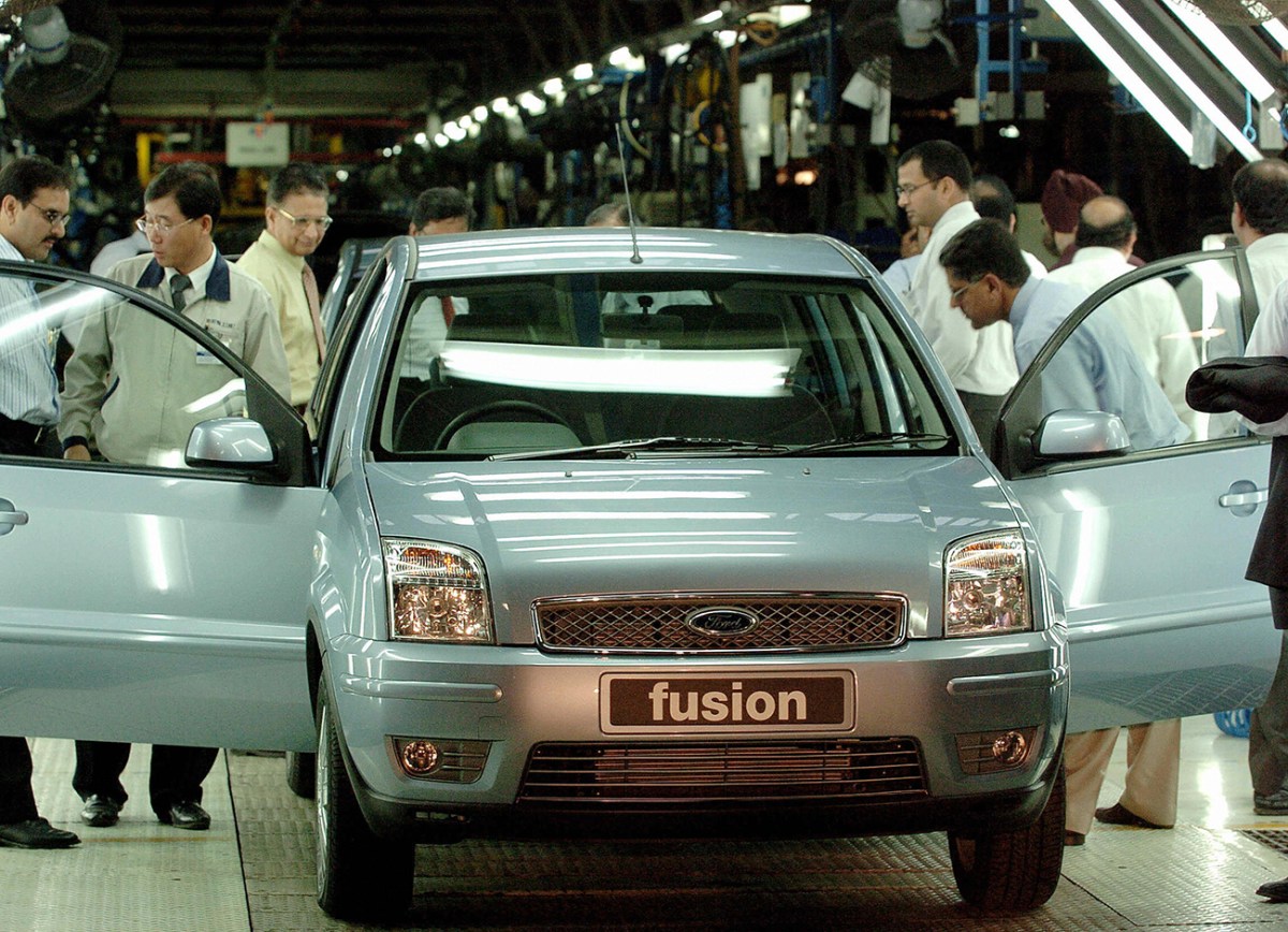 Ford Fusion on the assembly line in Ford India plant