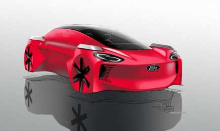 Ford Made a Cool Concept Car Drawing of a Flying Car for Kids