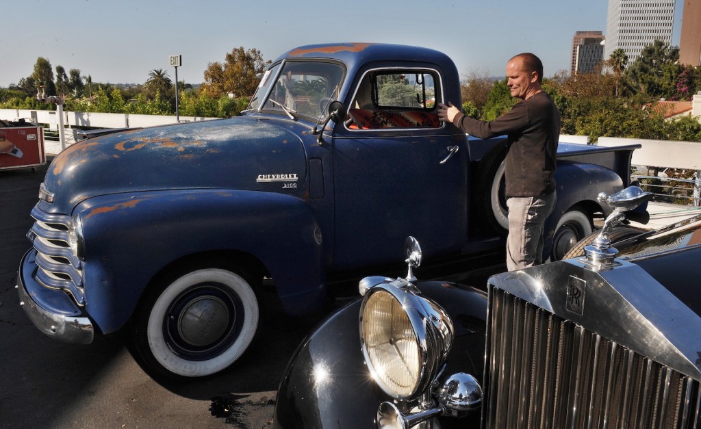 Steve McQueen's 1949 Chevrolet 3100 pickup truck. In Cry Macho, Clint Eastwood's character also drives a 1949 or 1950 Chevrolet pickup truck | Mark RALSTON/AFP via Getty Images