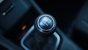 The manual transmission in a Toyota Corolla