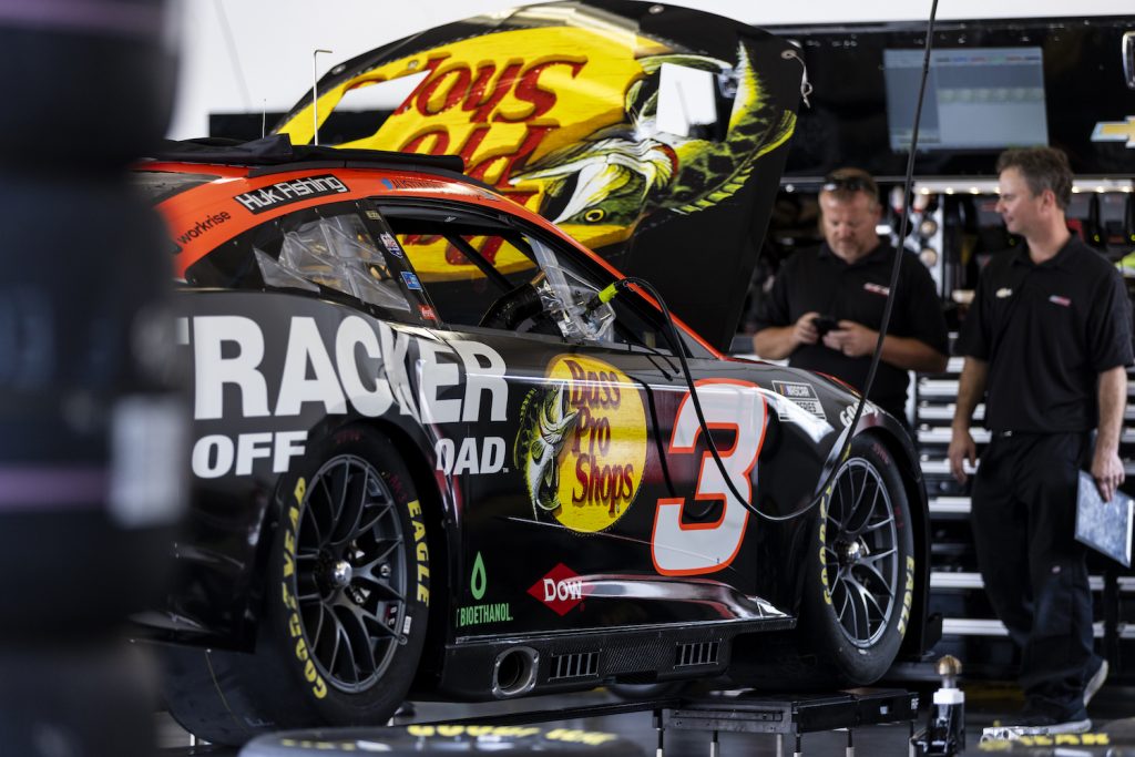DAYTONA BEACH, FLORIDA - SEPTEMBER 07: The #3 NASCAR Next Gen car is seen in the garage during the NASCAR Cup Series test at Daytona International Speedway on September 07, 2021 in Daytona Beach, Florida. (Photo by James Gilbert/Getty Images). NASCAR Next Gen Cars Are More Stock Than Current Cars