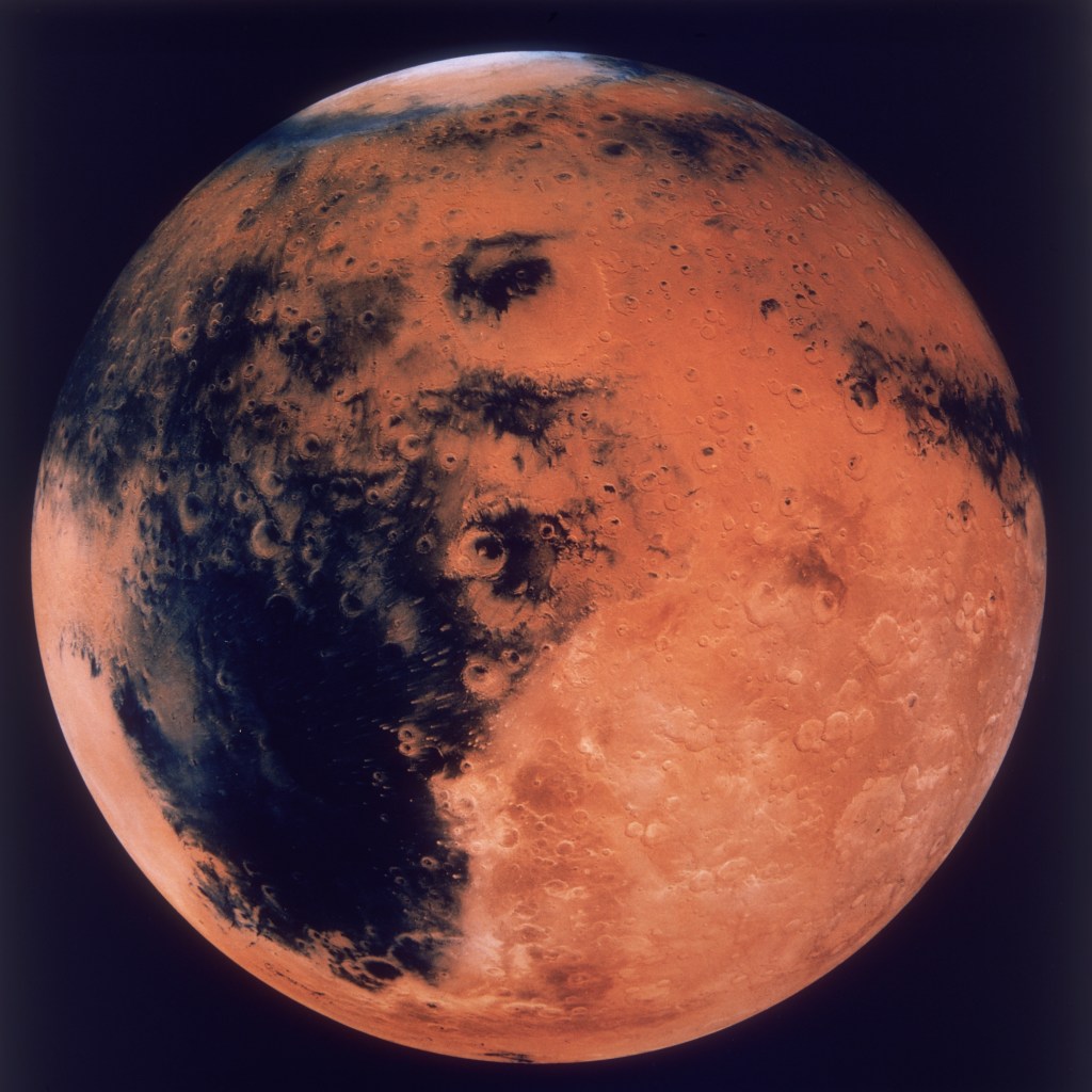 Image of Mars from the 80s before space travel was good enough to get there.