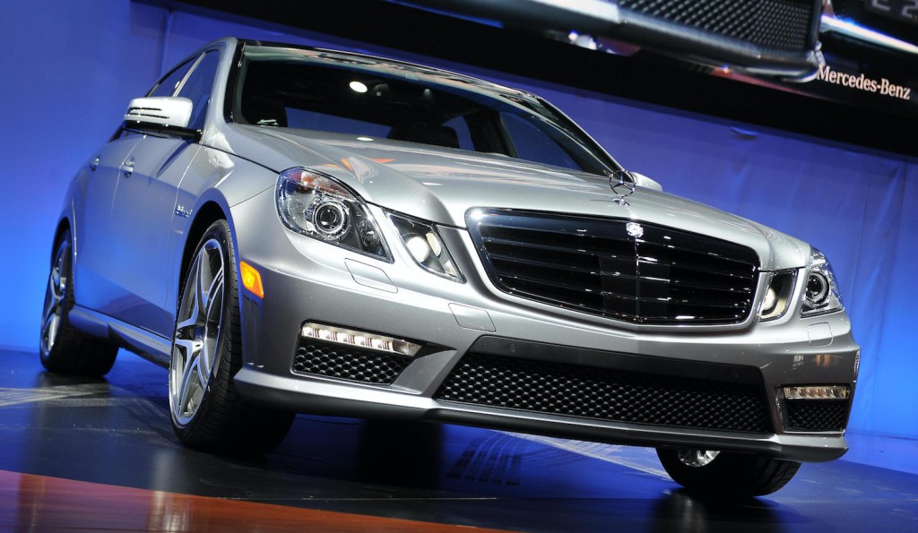 The Distinct Mercedes Benz New E63 AMG is unveiled at the New York International Auto Show April 8, 2009 in New York. AFP PHOTO/Stan Honda (Photo credit should read STAN HONDA/AFP via Getty Images). Arne Toman and Doug Tabbutt set the 2019 Cannonball Record in the same make and model.