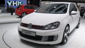 this 2008 VW golf GTI is at the 95th f=French autoshow. It is one of the coolest sleeper cars ever made