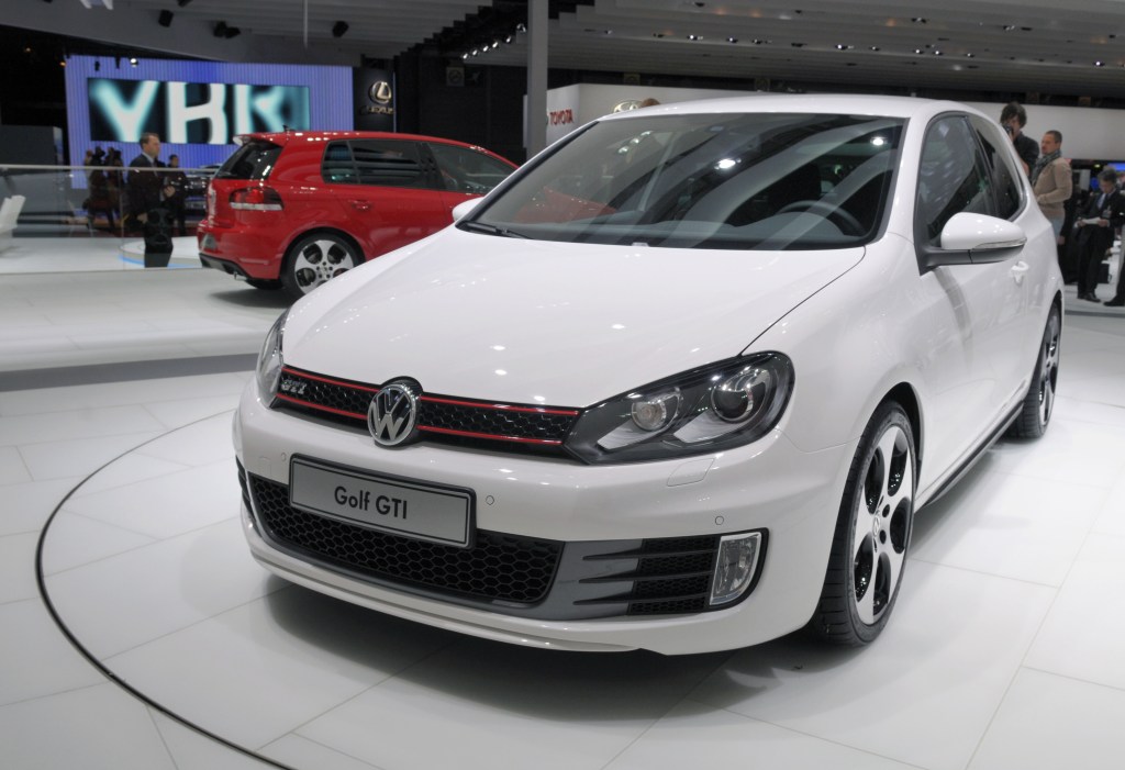 this 2008 VW golf GTI is at the 95th f=French autoshow. It is one of the coolest sleeper cars ever made