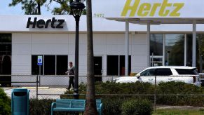 A Hertz car rental office in Kissimmee, Florida