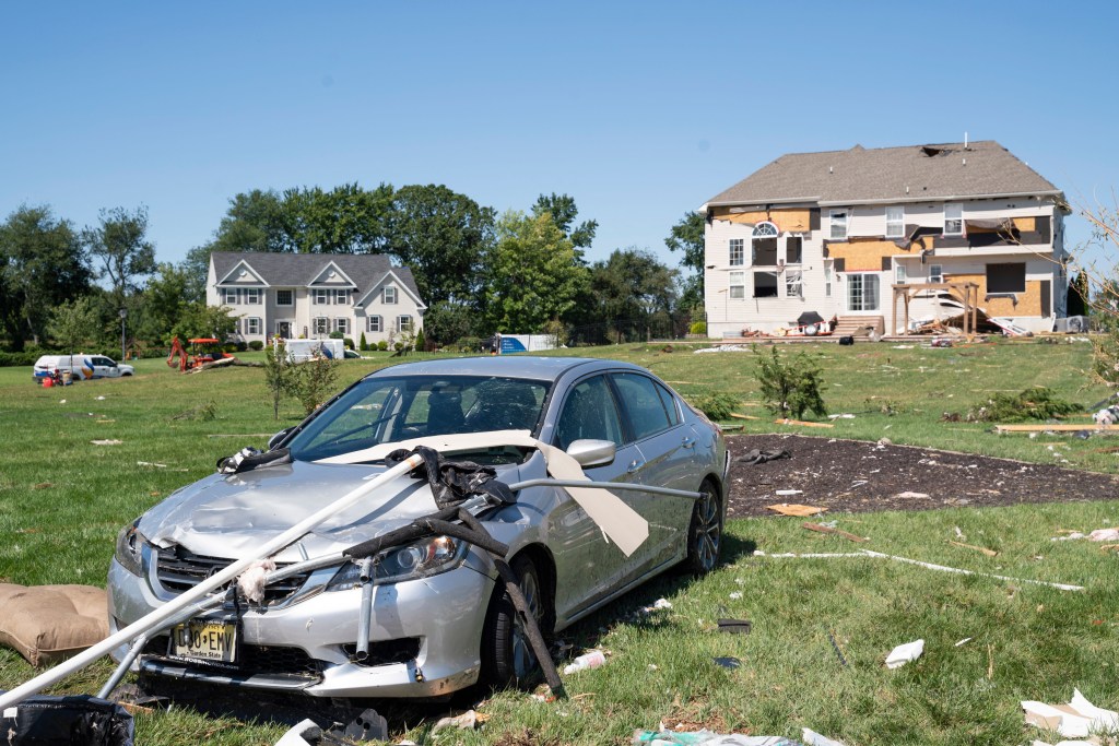Hurricane Ida damage in Mullica Hill, NJ