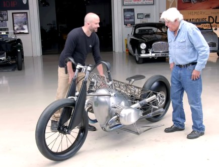 Jay Leno Admires Motorcycle Art: Revival Cycles’ Birdcage BMW R 18